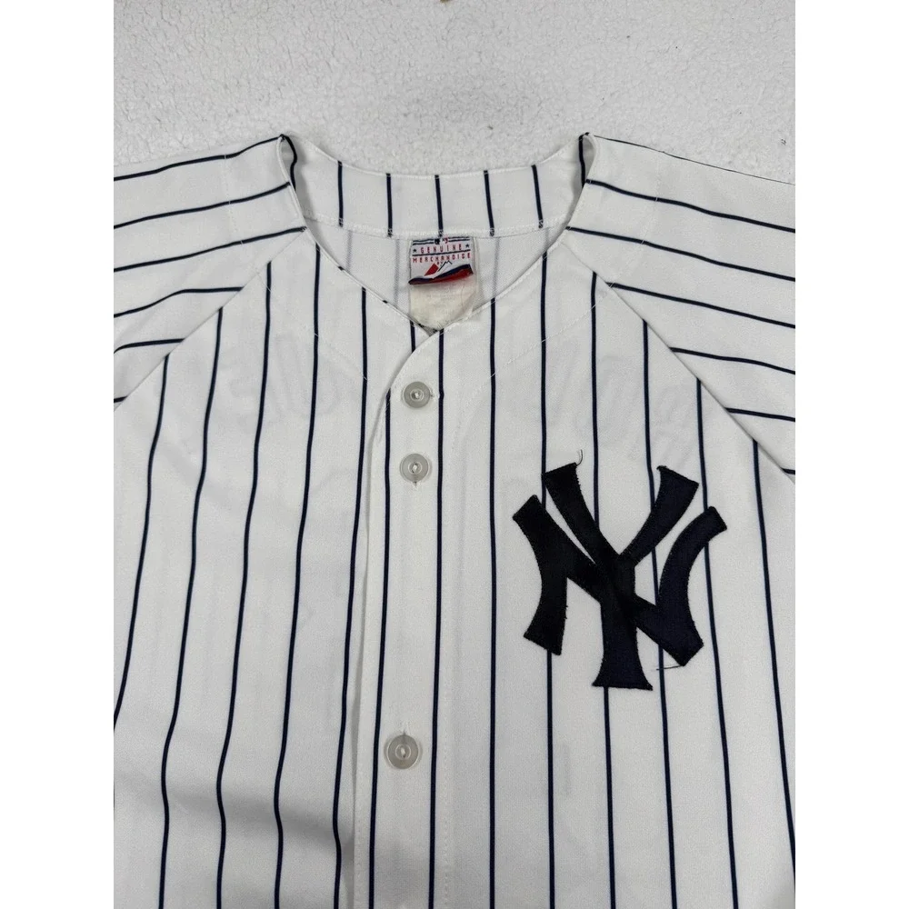 New York Yankees Baseball Jersey Boys Youth XL White MLB Alex Rodriguez Majestic